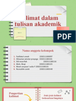 Kalimat Dalam Tulisan Akademik