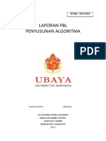 Laporan PBL Penyusunan Algoritma: KODE: 1601C022