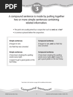 Compound Sentence Rule and Practice, From Grammar and Punctuation, Grade 6