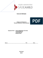 Curso de Nutrição: Caderno de Estudos de Técnicas Dietéticas e Gastronômicas