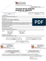 Certificado de No Adeudo Aportes Al Sencico