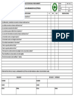 Inspección de Herramientas Eléctricas: Observaciones SI Elementos A Inspeccionar N/A NO