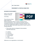 Business Envionment and Pestle Analysis - Doc Editedx