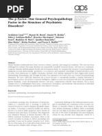 Caspi Et Al The P Factor One General Psychopathology Factor in The Structure of Psychiatric