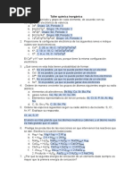 Taller Química Inorgánica: 2 (G) 2 (G) 2 (G) 2 (G) (G)