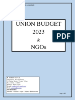 Union Budget 2023 For NGOs