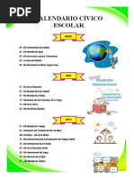 Calendario Cívico Escolar 2023