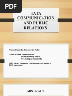 Tata Communication and Public Relations