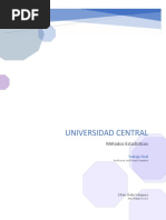 Universidad Central: Métodos Estadísticos