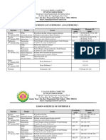 Lesson Schedule of Subtheme 2 and Subtheme 3: Tunjung Sari School