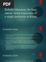 Robotic Lobectomy For Lung Cancer