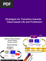 Strategies For Transition Towards Value-Based Life and Profession