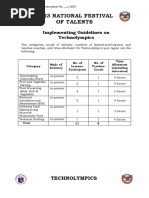 2023 National Festival of Talents: Implementing Guidelines On Technolympics