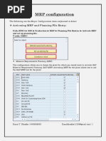 MRP Configuration: Activating MRP and Planning File Entry