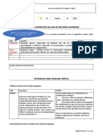 Ata de Reunião de Análise Crítica - Novo Modelo