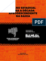 Plano Estadual para A Década Afrodescendente Na Bahia: Salvador Outubro de 2016