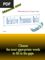 Relative Pronouns Quiz