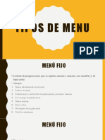 Tipos de Menu