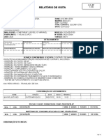 Relatório de Visita: Tipo de Óleo Pressão (Bar) Motor (CV) Corrente Nominal (A) Fator de Serviço Motor