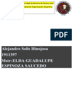 Alejandro Solis Hinojosa 1911397 MSTR: Elda Guadalupe Espinoza Saucedo