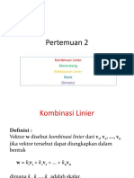 Pertemuan 2: Kombinasi Linier