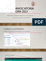 27° Convocatoria PROFA 2023: Guia Del Registro Biométrico