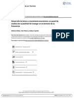 (Bilen Et Al 2015) Desarrollo Turístico y Crecimiento Económico Un Panel de Análisis de Causalidad de Granger en El Dominio de La Frecuencia