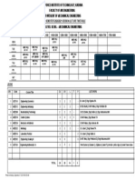 Updated 300L Mechanical Engg Second Semester Timetable