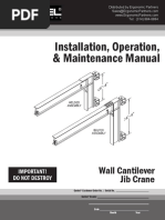 Installation, Operation, & Maintenance Manual: Wall Cantilever Jib Crane