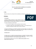 TP N° 03: Adsorption D'un Colorant (Bleu de Méthylène) Sur Un Matériau Adsorbant (Charbon Actif)