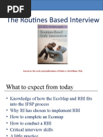 The Routines Based Interview