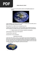 Medio Natural y Salud La Tierra: 1-Lee Acerca de Nuestro Planeta y Observa Esta Fotografía Tomada en El Espacio