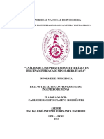 Facultad de Ingenieria Geologica, Minera Ymetalurgica: Carlos Ernesto Camino Rodríguez