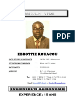 C.V de MR Ebrottie Kouacou Directeur General Afrique de Agricaf (Mise A Jour Juin 2011)