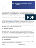 CAT 2023: Exam Date, Notification, Registration, Syllabus, Pattern