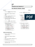 S01.s1 - Resolver Ejercicios - Función. Relacion. Dominio y Rango.