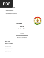 Compressive Strength of Gypsum