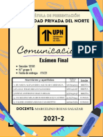 Examen Final: Comunicación Ii