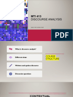 Discourse Analysis: Assist. Prof. Muhsin Yanar