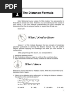 Distance Formula and Midpoint Formula