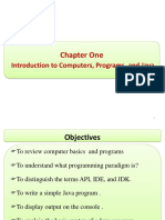 Chapter One: Introduction To Computers, Programs, and Java