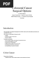 Colorectal Cancer Surgical Options