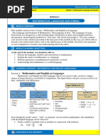 Mathematical Language and Symbol: Lesson 1. Mathematics and English As Languages