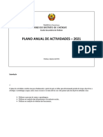 Plano Anual de Actividades - 2021: Governo Do Distrito de Chókwe