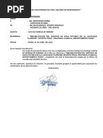 Acta de Entrega Del Terreno Inicio Florecer