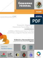 DX y TX de Giardiasis en Niños y Adolescentes de 1 A 18 Años en Primer y Segundo Nivel de Atención 2012