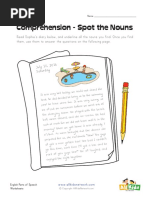 Comprehension - Spot The Nouns: July 18, 2016 Saturday