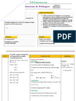 Théorème de Pythagore: Matière: Niveau: 3 AC Durée: H Professeur: Etablissement: Année Scolaire