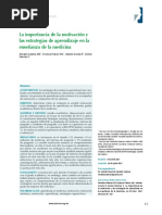 La Importancia de La Motivación y Las Estrategias de Aprendizaje en La Enseñanza de La Medicina