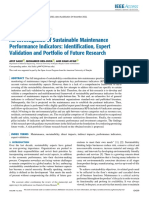 An Investigation of Sustainable Maintenance Performance Indicators Identification Expert Validation and Portfolio of Future Research